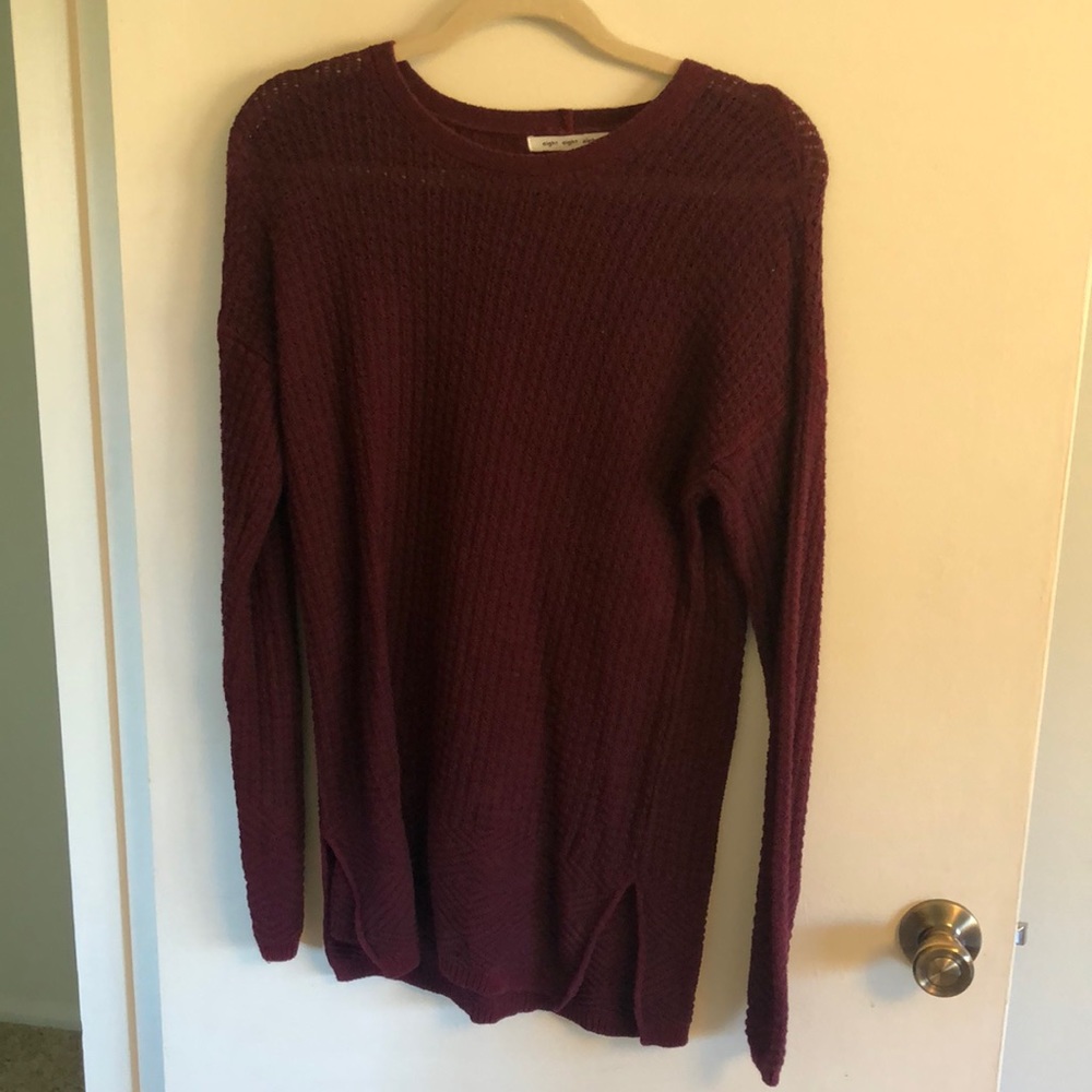 Eight eight eight maroon sweater size medium